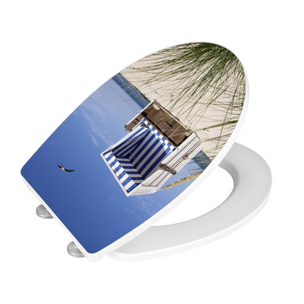 Haus am Meer Länglicher WC-Sitz Aeroome mit Absenkautomatik | Wayfair.de